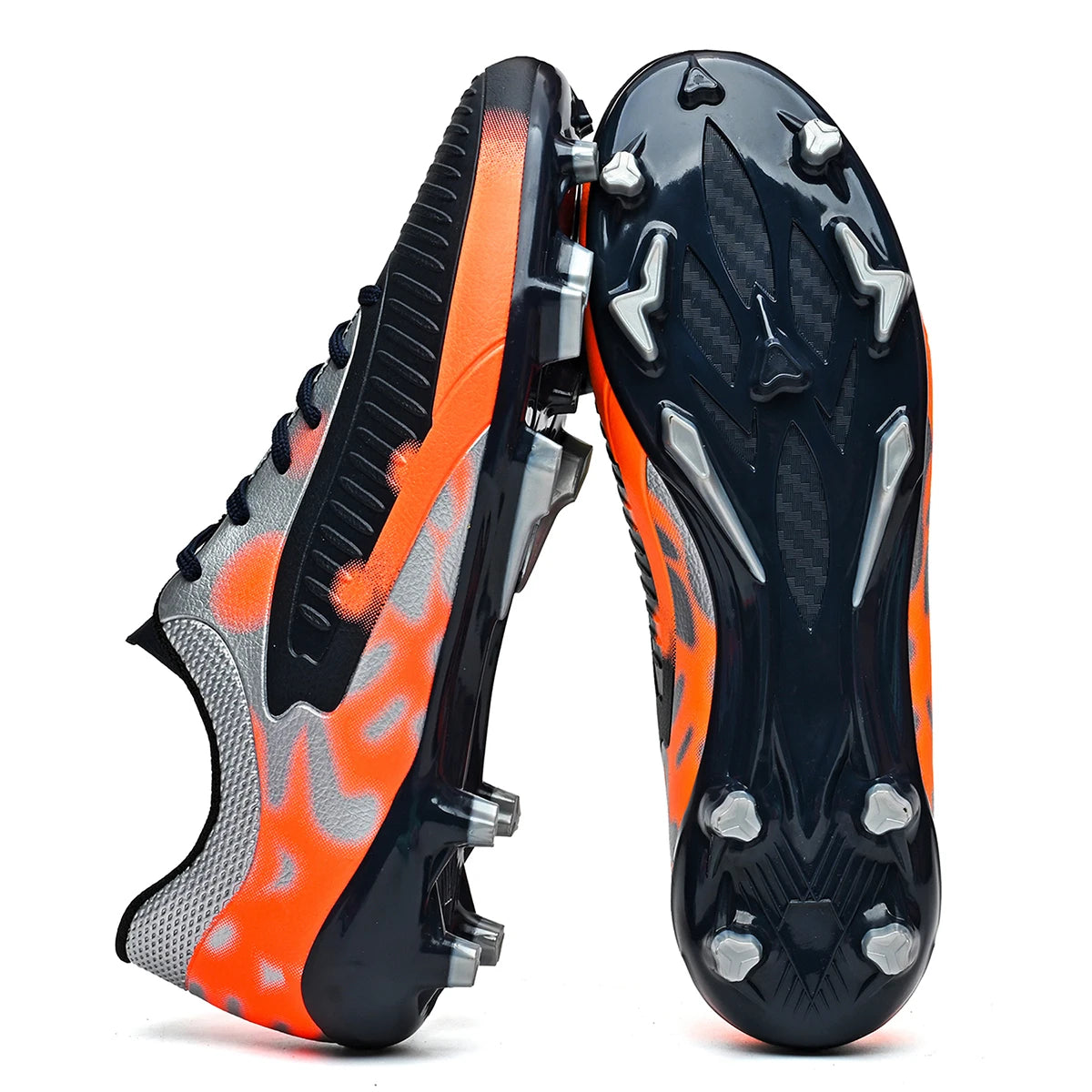 Chaussures de football ultra légères AG FG, tissu PU anti-transpiration, semelle TPU résistante à l'usure, ajustement confortable, unisexe, baskets d'entraînement sur herbe naturelle