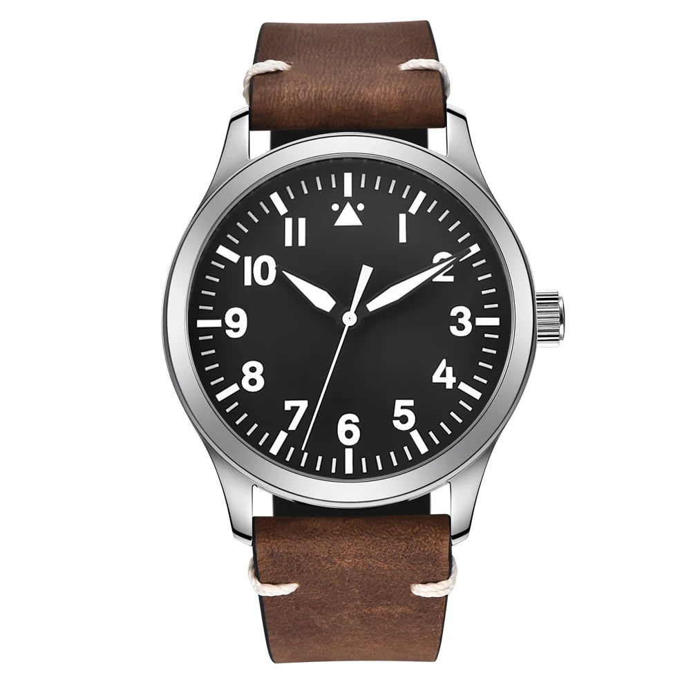 42mm Corgeut Sapphire miyota Watch Military Men Reloj Automatic Luxury Sport Design Clock Lume Leather Mechanical Wrist Watches