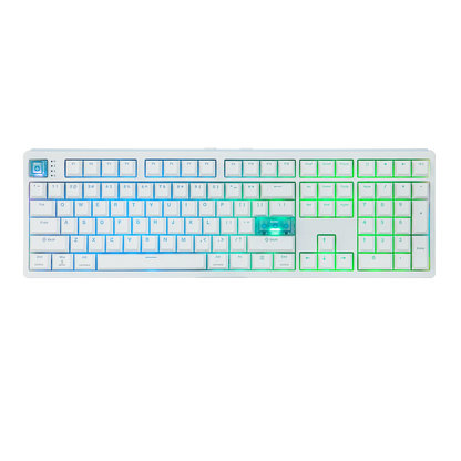 EPOMAKER HE108 100 % ANSI US QWERTY -asettelulla varustettu langallinen/BT/2,4 GHz langaton Hall-efektipohjainen mekaaninen näppäimistö, jossa on SOCD/DKS- ja Rapid Trigger -ominaisuudet
