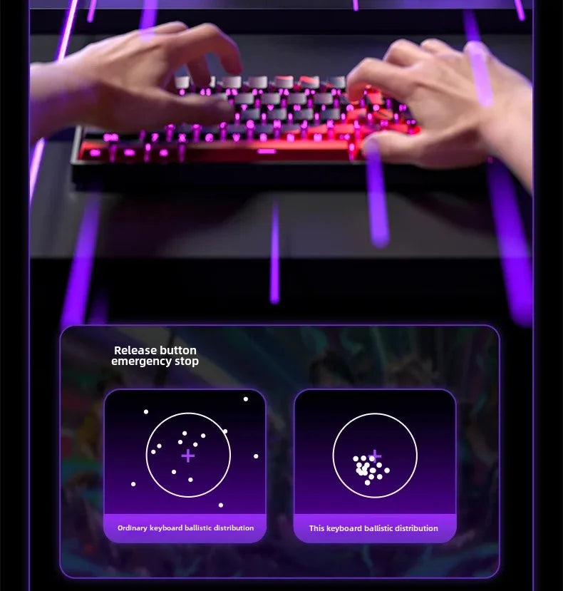 AULA WIN60HE Magnetic Switch Mechanical Keyboard, 60% Wired Gaming Keyboard with Hall Effect Magnetic Switches, Rapid Trigger Esports Keyboard