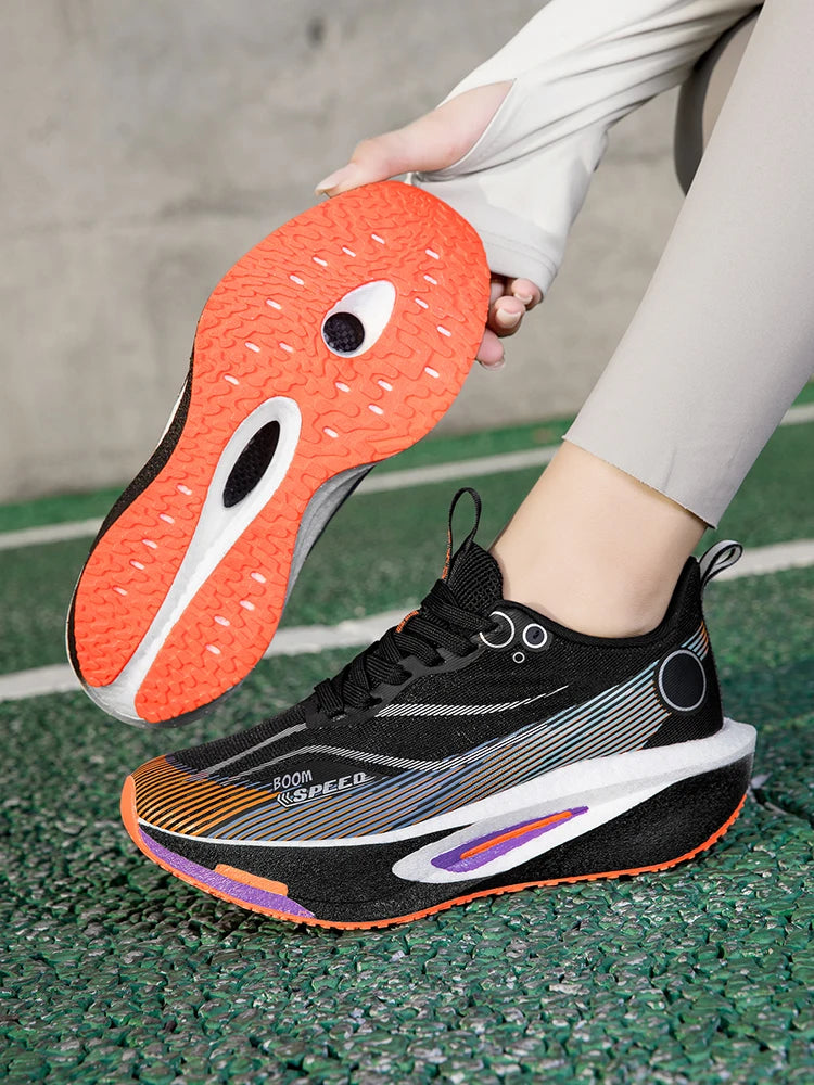 Men's Running Shoes Carbon Plate Professional Breathable Non-slip Cushioning Women's Casual Running Sports Shoes
