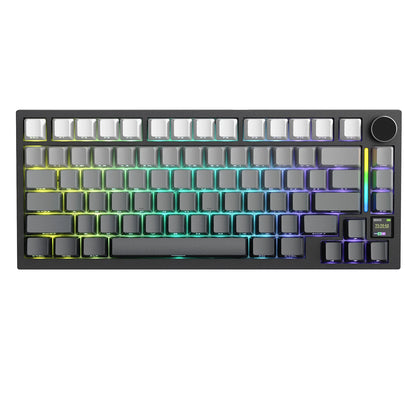 ATTACK SHARK X820 Ultra Gasket Mechanical Keyboard with TFT Screen & Knob, 75% ANSI Layout, Tri-mode, 5 Sound Absorbing Foams