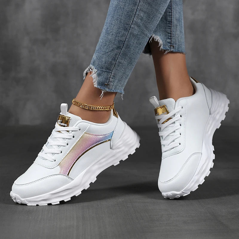 New summer fashionable women's sports shoes, versatile lightweight and durable running shoes, shock-absorbing daily walking shoes