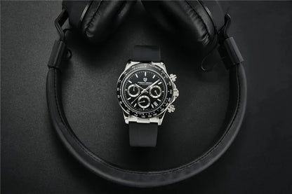Original New PAGANI DESIGN PD-1664 Luxury Japan VK63 Movt Quartz Wristwatches Sapphire Waterproof Chronograph Gold Reloj Hombre