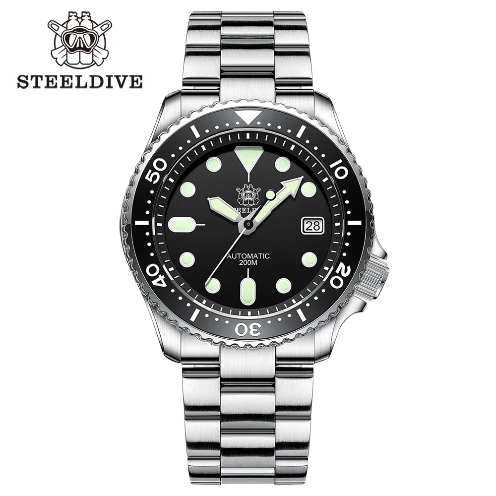 Steeldive SD1973 Men's Dive Watch Automatic Mechanical Men's Watch NH35 Bracelet 41mm Diver Watch