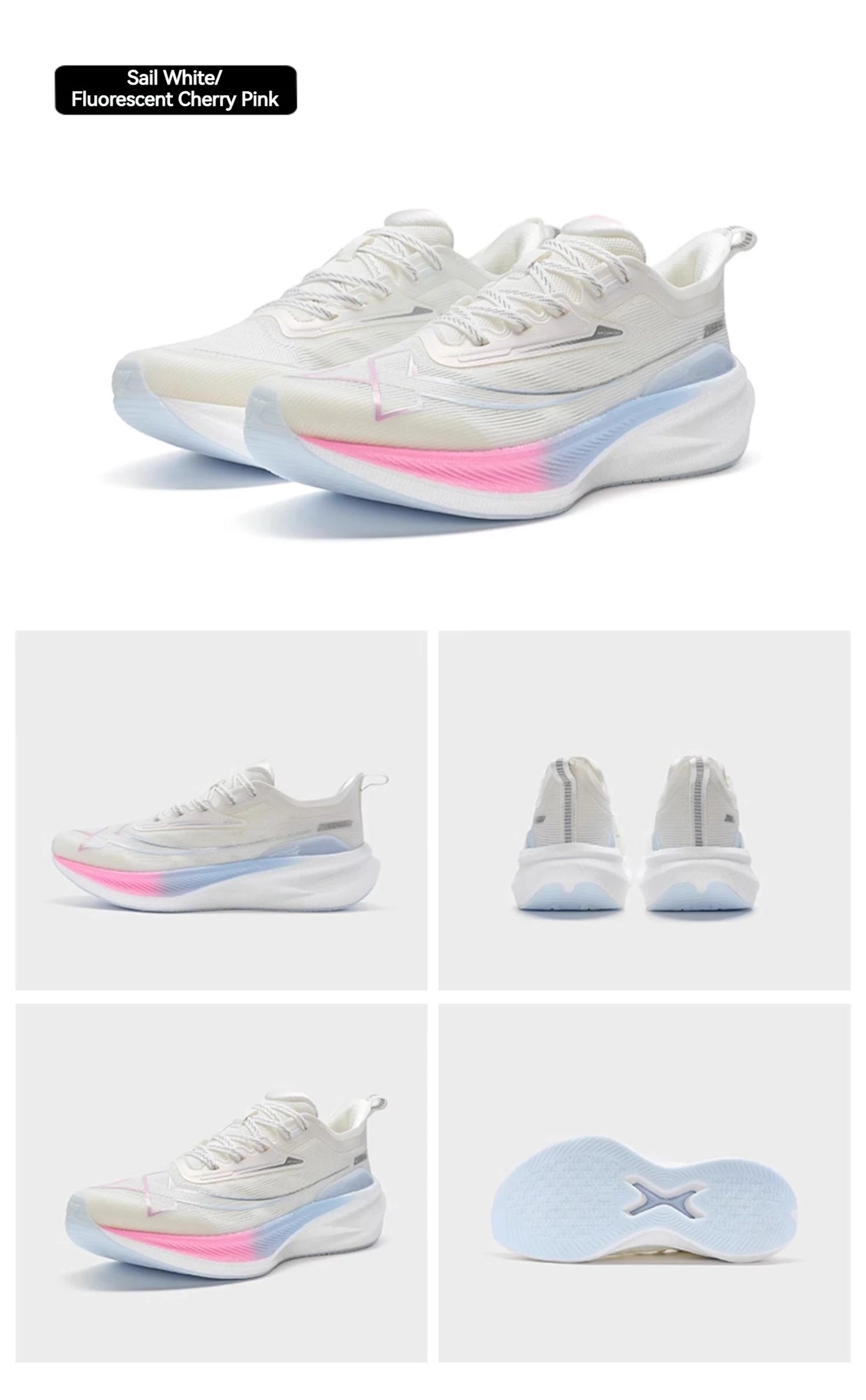 Xtep 2000KM 2.0 Running Shoes for Men, Summer Professional TPU Shock Absorption Sneakers (Suggest Half Size Down) 876219110043