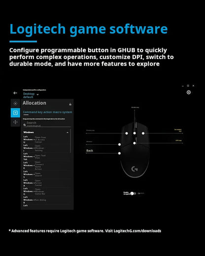 Logitech G304 LIGHTSPEED Wireless Mouse Game Mouse Light Portable Mouse Macro Jedi Survival FPS League of Heroes Eat Chicken