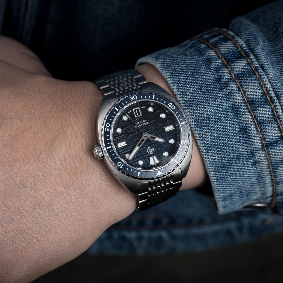 IXDAO IPOSE 2026 New Men's Automatic Mechanical Watch Poseidon Pattern Diving Watch 20Bar Stainless Steel BWG-9 Reloj Hombre