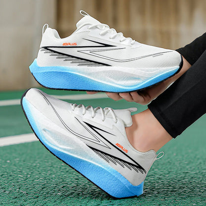 Unisex Sports Shoes Trendy Mesh Breathable Professional Running Shoes Outdoor Fitness Comfortable Lace-Up Sports Shoes for Men