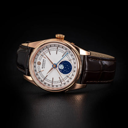 Sugess 40mm Men's Moonphase Automatic ST2108 Movement Sapphire Crystal Mechanical Wristwatch Waterproof Date 2024 New