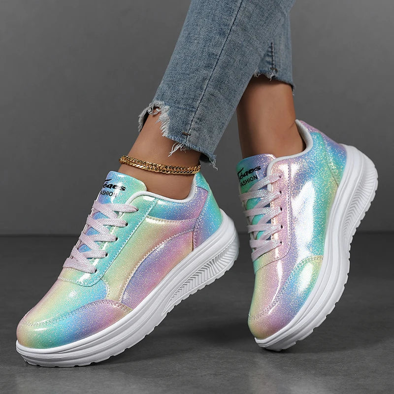 New summer fashionable women's sports shoes, versatile lightweight and durable running shoes, shock-absorbing daily walking shoes