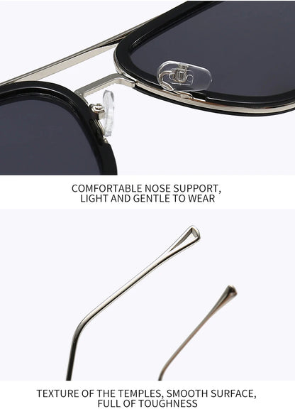 Ochelari de soare pătrați pentru bărbați, ochelari de soare metalici în stil steampunk pentru femei, ochelari de soare la modă pentru activități în aer liber, accesoriu unisex