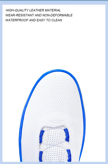 Couple Golf Shoes Men's White Waterproof Rotating Buckle Fitness Spikeless Non-slip Golf Golfer Training Golf Sneakers Women