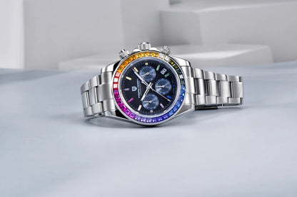 Relógio de pulso para homem PAGANI DESIGN – Modelo com mostradores coloridos, relógio de pulso de luxo com movimento de quartzo, cronógrafo equipado com um movimento