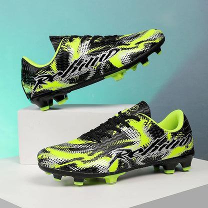 Nouvelles chaussures de football pour hommes, crampons FG, pointes longues TF, crampons pour terrain synthétique, chaussures de football Yonug, antidérapantes, unisexes, pour entraînement et match sur gazon extérieur