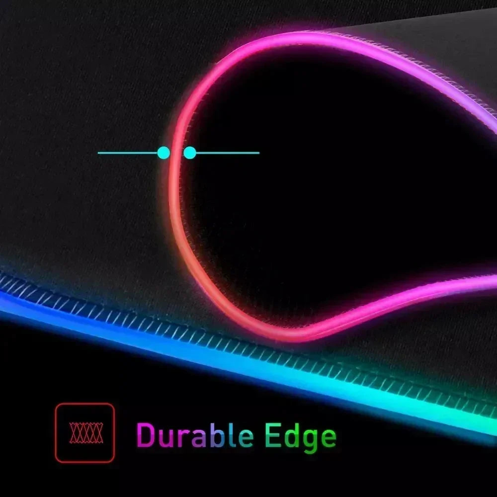 Gaming Call of Duty RGB Mouse Pad Office Large Size PC LED Glowing Keyboard Natural Rubber Anti-Slip Mice Mats Lock Edge Thicken