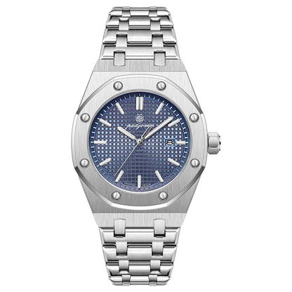 PAAZOMU Luxe vierkant herenhorloge met quartz, waterdicht, verlicht datumvenster, herenhorloge van roestvrij staal, zakelijke herenhorloges