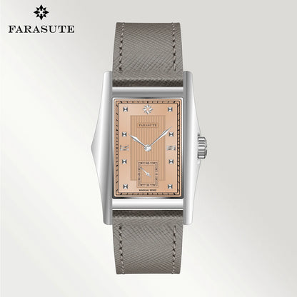 FARASUTE Creative Manual Square Customized Mechanical Movement Watch Men Luxury Sapphire Glass Small Second Wristwatches reloj