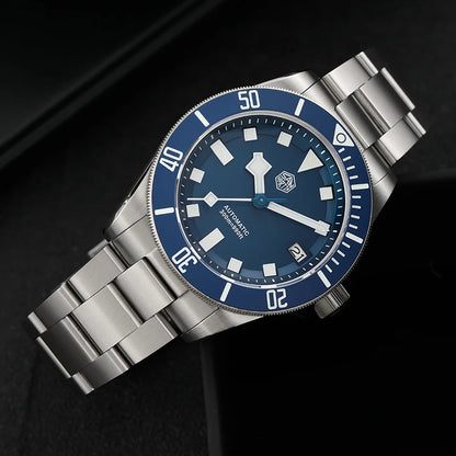 San Martin Grade 5 Titanium Watch SN0121TD PT5000/ST2130 Automatic Movement Watch 300M Waterproof Adjustable Clasp Wristwatch
