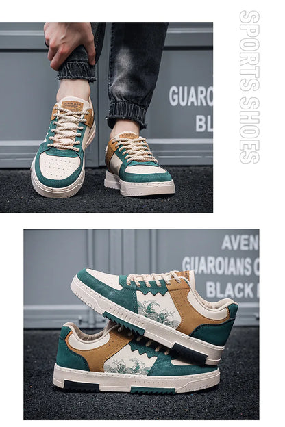 autumn new men casual shoes Outdoor Breathable Flat Shoes Fashion LaceUp Sneakers Men Comfort Trendy Sports Shoes Zapatillas