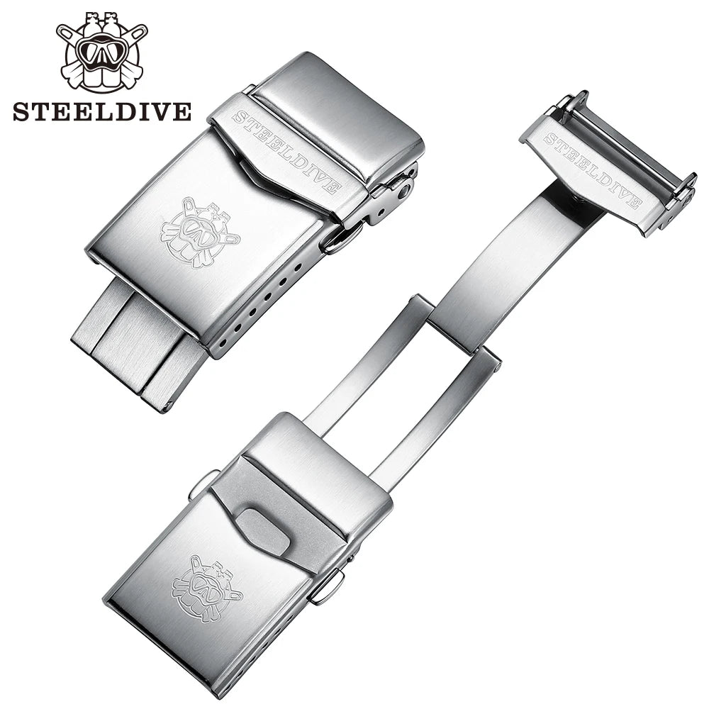 STEELDIVE SD1954 Black Dial 41MM Stainless Steel NH35 Automatic Movement What Ghost Men's 300M Dive Watch Sapphire Glass