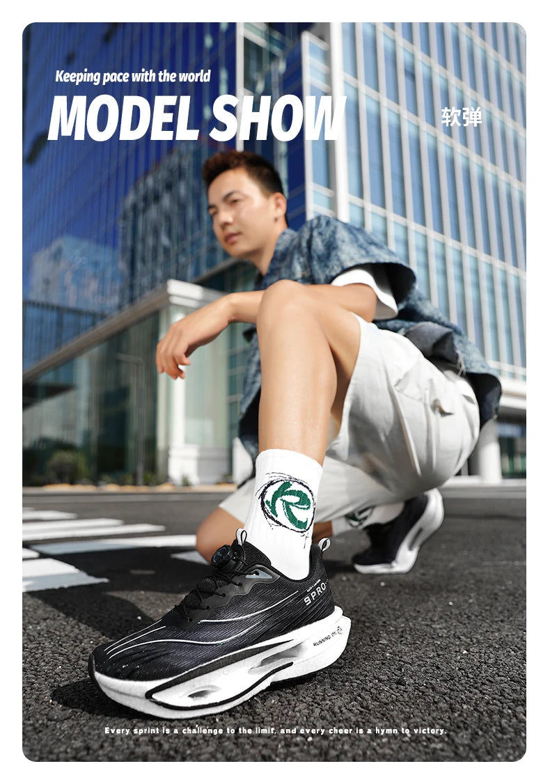 Running Shoes Carbon Board Speciality Marathon Men Sports Breathable Lightweight Women's Comfortable Athletic Nonskid Sneakers