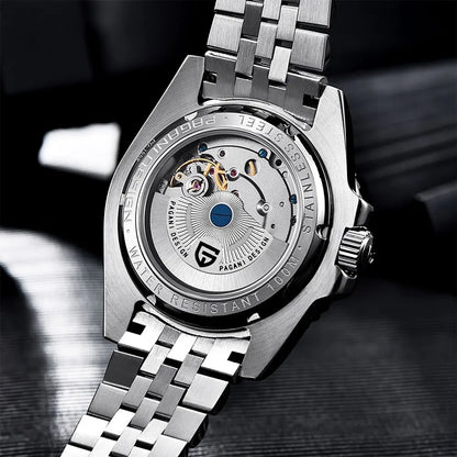 PAGANI DESIGN Men Watch GMT40mm Mechanical Watch Top Brand Sapphire Glass Stainless Steel Waterproof Clock RelogioMasculino gift