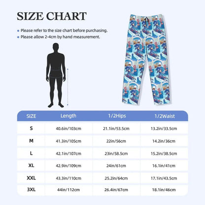 Pantalones de pijama personalizados para hombre con estampado «Soniced», con motivo de erizo, ropa de dormir, pantalones de estar por casa con bolsillos