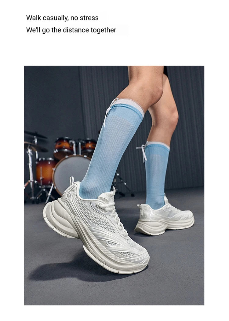 Xtep Basque 3 Sneakers Women Lightweight Wear-Resistant Trendy Durable Thick Sole Casual Sports Female Shoes 874218320006