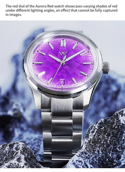 WM Watch Automatic Mechanical Watch NH35 Glacier Series 100M Waterproof AR Coated Sapphire Welly Merck Watch for Men WM226