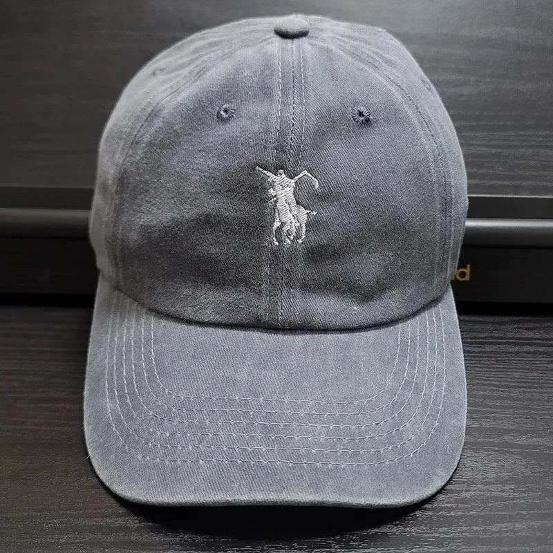 Baseballpetten voor heren en dames, zacht katoen, gewassen, zacht, verstelbaar, zonnekapje, dad cap, hoeden voor jongens en meisjes, borduurontwerp met de Magere Hein, Japan