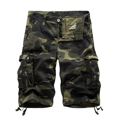 Pantalones de trabajo holgados de camuflaje para hombre, pantalones cortos de camuflaje militar de verano para hombre, pantalones de trabajo de camuflaje con múltiples bolsillos y de última moda