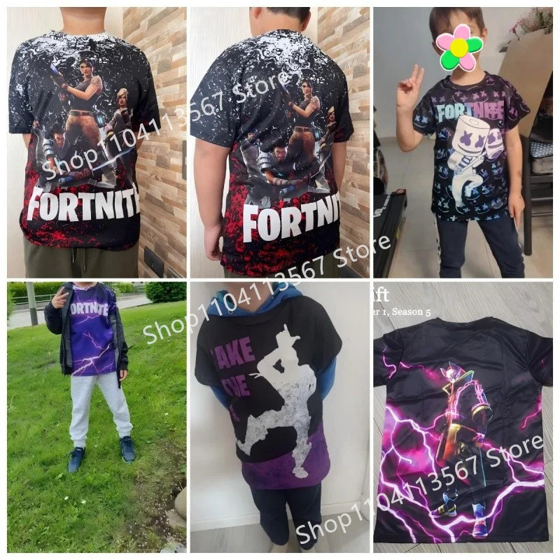 Fortnite Boys Clothes T Shirt Victory Hero Child Kids T-shirt Battle Royale 3d Girls Short Sleeve Tees Tshirt