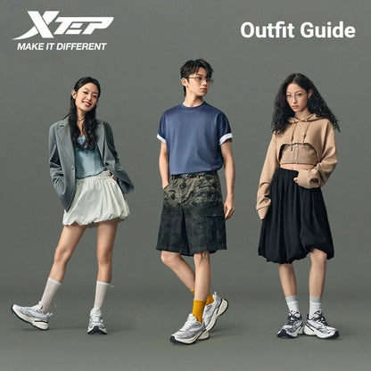 Xtep Basque 3 Men's Sneakers, Retro Fashion, Breathable Luxury Height-Increasing Sports Shoes, Spring 2026, Model 874219320001