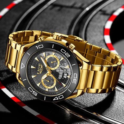 LIGE Luxe herenhorloges Casual zakelijk horloge Herenmode Waterdicht Militair herenhorloge met kwarts Montre Homme