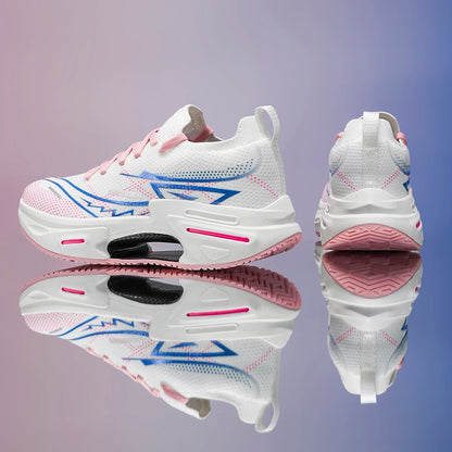 Unisex Sports Shoes Trendy Breathable Mesh Soft Sole Shock-Absorbing Wear-Resistant Professional Running Shoes for Teenagers and Men