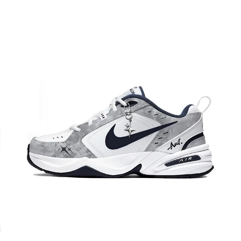 Sneakers personalizzate Nike Air Monarch 4 "Misty Night Blue Star" - Scarpe da corsa classiche retrò da uomo