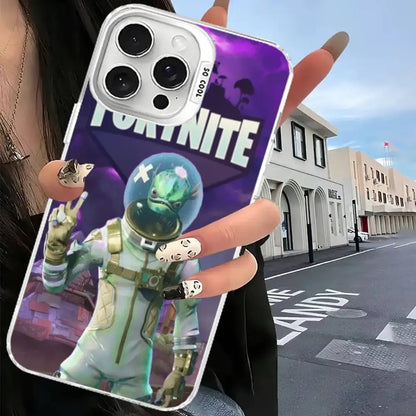 F-Fortnites Phone Case For IPhone 17 16 15 14 13 12 11 Pro Max Plus Color Silver Cover
