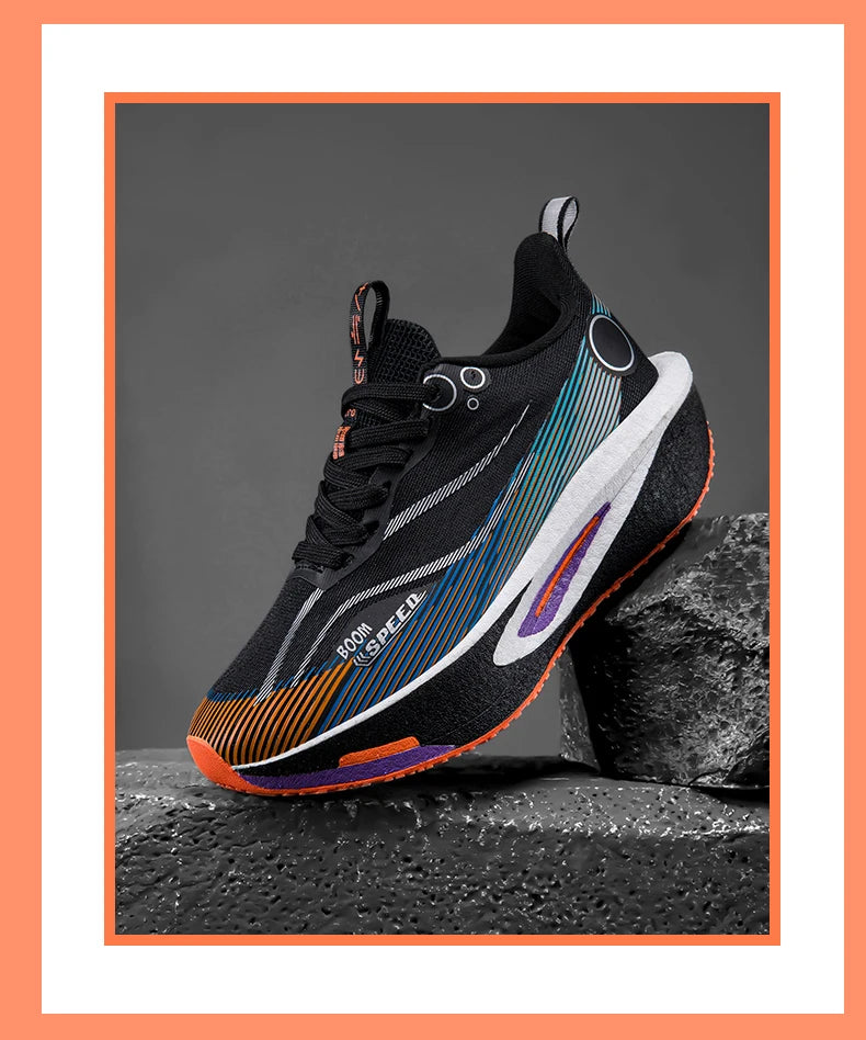 Men's Running Shoes Carbon Plate Professional Breathable Non-slip Cushioning Women's Casual Running Sports Shoes