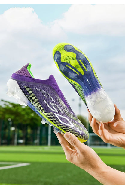 New Men Sneakers Match Grass Cleats High-quality Soccer Shoes Futsal Football Boots Non-Slip Indoor Hot-selling High-top Outdoor