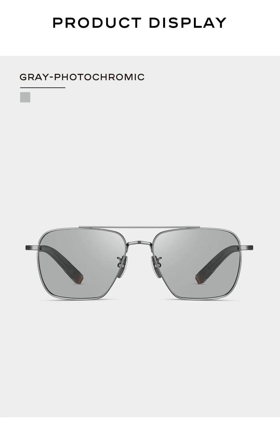 Ochelari de soare polarizați pentru bărbați CAPONI, Seiko, din titan pur, fotocromatici, pentru activități în aer liber și conducere, UV400, ochelari de soare de marcă originală BS50004