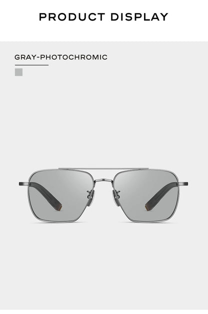 Ochelari de soare polarizați pentru bărbați CAPONI, Seiko, din titan pur, fotocromatici, pentru activități în aer liber și conducere, UV400, ochelari de soare de marcă originală BS50004