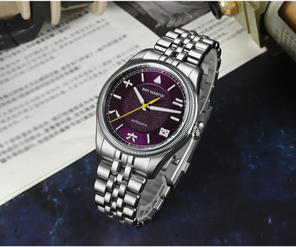 San Martin 39.5mm Men Pilot Watch YN55 Automatic Mechanical Aviation Watches Chinese Style Original Design SN0033 Field Watch