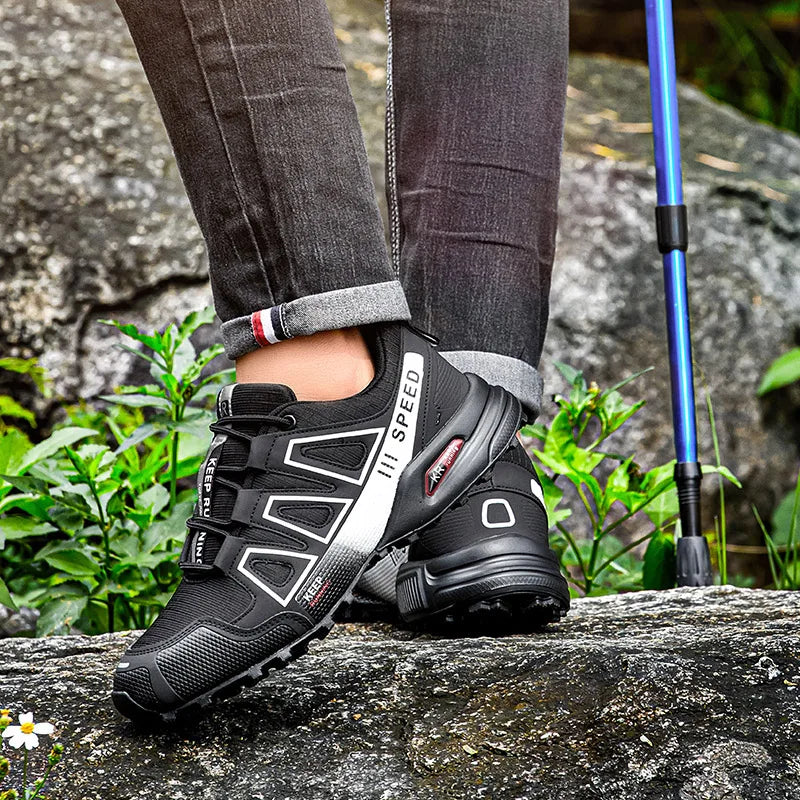 Sapatos de Ciclismo Sem Fecho para Homem, Sapatos de Caminhada Antiderrapantes para Montanha e Todo-o-Terreno, Sapatos Desportivos Respiráveis, Sapatos de Ciclismo de Estrada