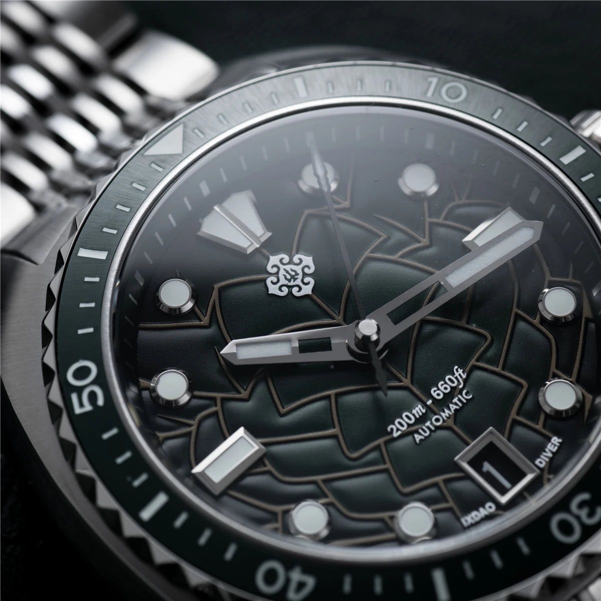 IXDAO IPOSE 2026 New Men's Automatic Mechanical Watch Poseidon Pattern Diving Watch 20Bar Stainless Steel BWG-9 Reloj Hombre