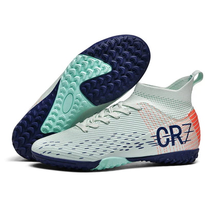 Chaussures de football professionnelles pour hommes, originales, respirantes, confortables, résistantes, pour terrain en herbe.