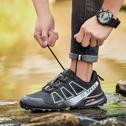 Sapatos de Ciclismo Sem Fecho para Homem, Sapatos de Caminhada Antiderrapantes para Montanha e Todo-o-Terreno, Sapatos Desportivos Respiráveis, Sapatos de Ciclismo de Estrada