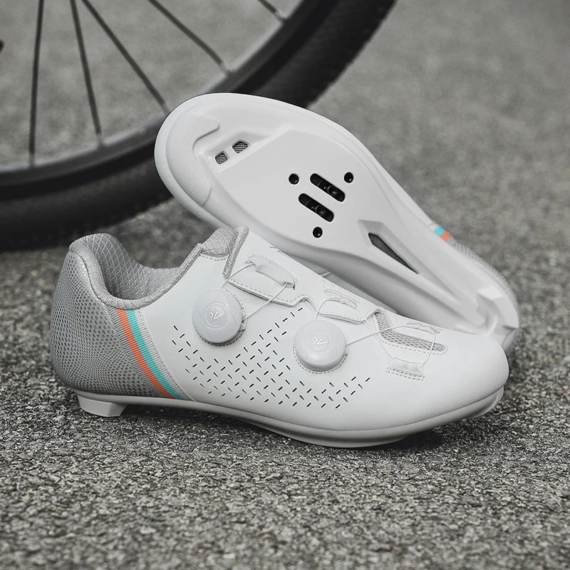 Road Cycling Shoes Flats Cleats Shoes Speed Cycling Sneakers Men’s Bike Shoes Women’s Self-Locking Non-slip Mountain Bicycle SPD Shoes