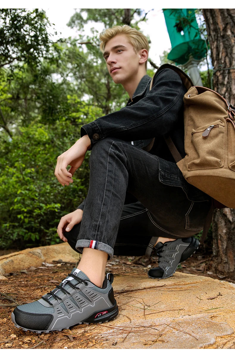 Men's Waterproof Hiking Shoes Non-Slip Hunting Boots Outdoor Tactical Training Sports Shoes Men Walking Hiking Travel Shoes