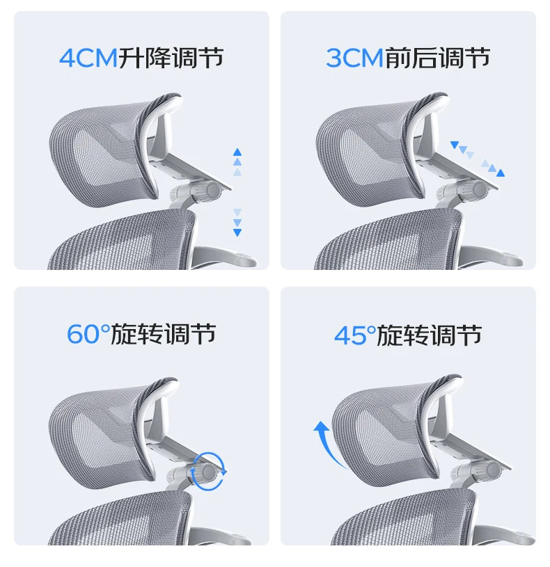 Ergonomic Computer Office Chair with Footrest, Comfortable Designer Executive Chair, Adjustable Luxury Swivel Gaming Chair for Home & Work
